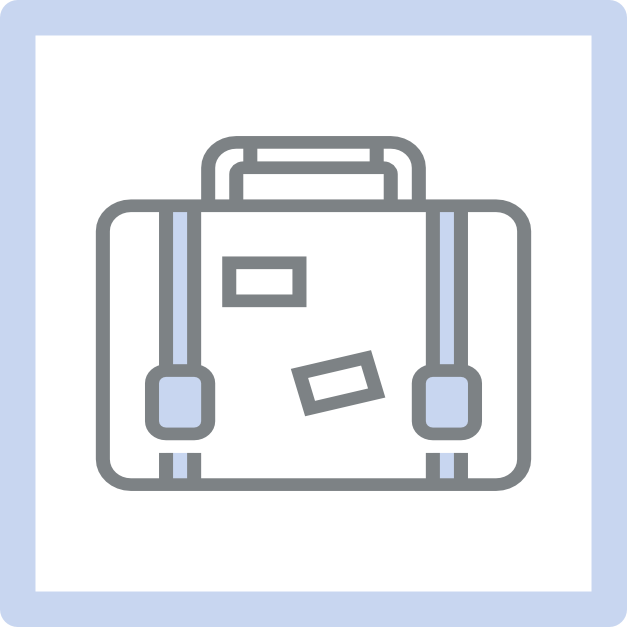 Suitcase packing icon